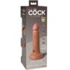 KING COCK - ÉLITE DILDO REALÍSTICO VIBRADOR  SILICONA 15.2 CM CARAMELO - Imagen 5