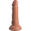 KING COCK - ÉLITE DILDO REALÍSTICO VIBRADOR  SILICONA 15.2 CM CARAMELO - Imagen 4
