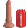 KING COCK - ÉLITE DILDO REALÍSTICO VIBRADOR  SILICONA 15.2 CM CARAMELO