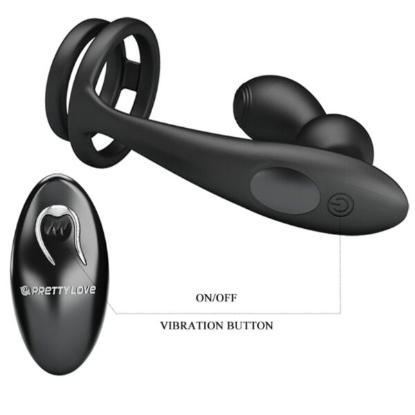 PRETTY LOVE - MARSHALL ANILLO PARA PENE + PLUG ANAL VIBRATORIO  CONTROL REMOTO - Imagen 5
