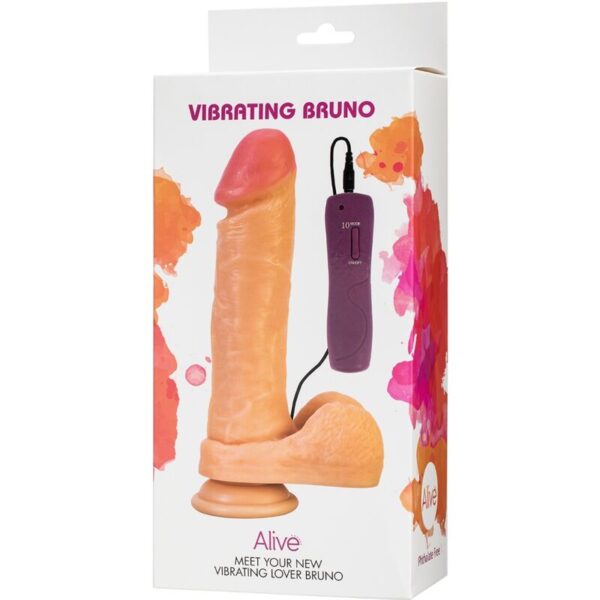 ALIVE - BRUNO PENE REALÍSTICO VIBRADOR 22 CM - Imagen 2