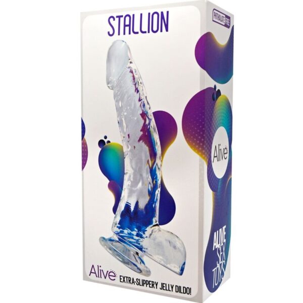 ALIVE - STALLION PENE REALÍSTICO TRANSPARENTE 22 CM - Imagen 2
