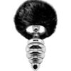ALIVE - ANAL PLEASURE PLUG ESPIRAL METAL POMPON NEGRO TALLA S - Imagen 2