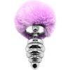 ALIVE - ANAL PLEASURE PLUG ESPIRAL METAL POMPON VIOLETA TALLA L - Imagen 2