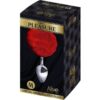 ALIVE - ANAL PLEASURE PLUG LISO METAL POMPON ROJO TALLA M - Imagen 2
