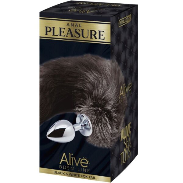 ALIVE - ANAL PLEASURE PLUG METAL COLA DE ZORRO TALLA L - Imagen 4