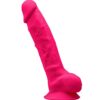 SILEXD - MODELO 1 PENE REALÍSTICO SILICONA PREMIUM SILEXPAN FUCSIA 20 CM