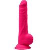 SILEXD - MODELO 1 PENE REALÍSTICO SILICONA PREMIUM SILEXPAN FUCSIA 24 CM