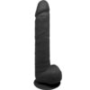 SILEXD - MODELO 1 PENE REALÍSTICO SILICONA PREMIUM SILEXPAN NEGRO 38 CM - Imagen 2