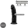 SILEXD - MODELO 2 PENE REALÍSTICO SILICONA PREMIUM SILEXPAN NEGRO 15 CM - Imagen 2