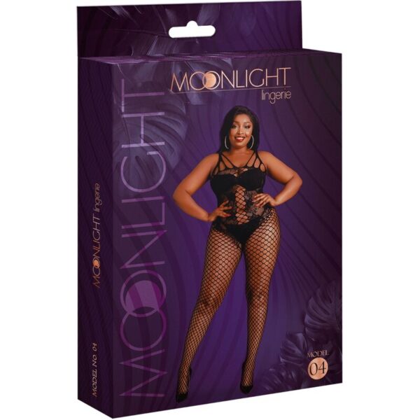 MOONLIGHT - MODELO 4 BODYSTOCKING NEGRO TALLA ÚNICA / PLUS SIZE - Imagen 3