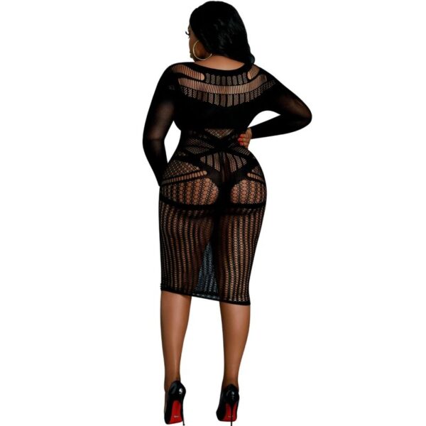 MOONLIGHT - MODELO 3 VESTIDO NEGRO TALLA ÚNICA / PLUS SIZE - Imagen 2