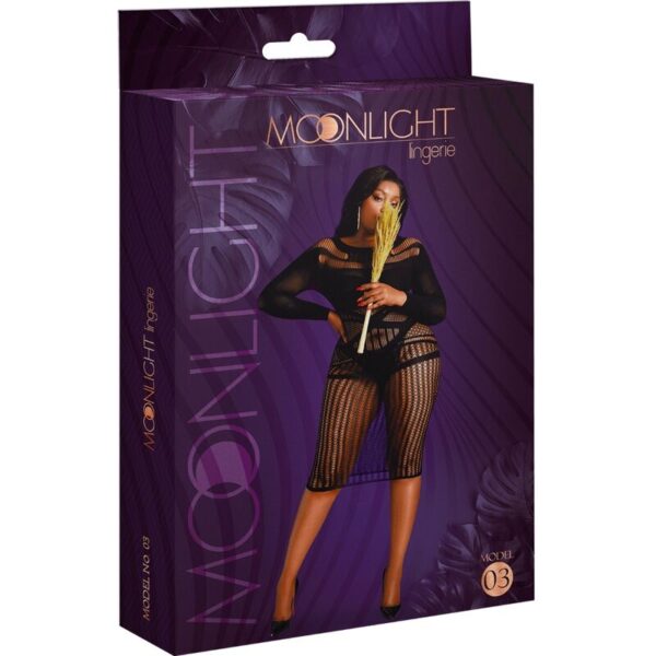 MOONLIGHT - MODELO 3 VESTIDO NEGRO TALLA ÚNICA / PLUS SIZE - Imagen 3