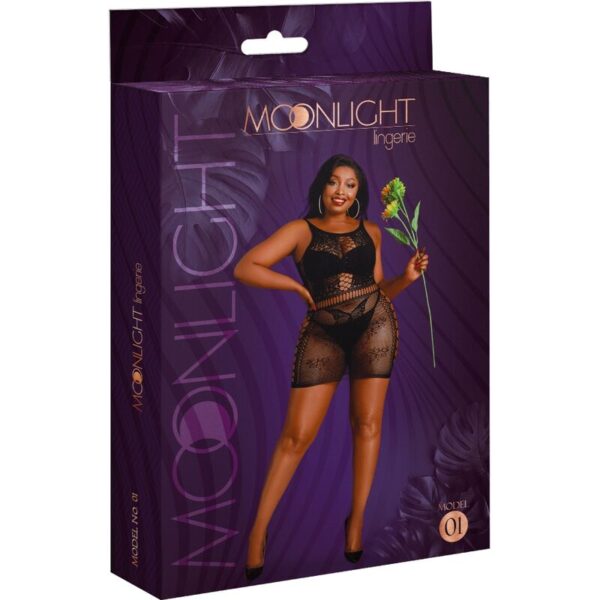 MOONLIGHT - MODELO 1 VESTIDO NEGRO TALLA ÚNICA / PLUS SIZE - Imagen 3