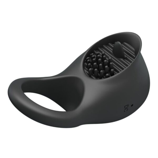 PRETTY LOVE - ANILLO VIBRADOR PARA PENE CON LENGUA NEGRO - Imagen 3