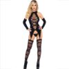 LEG AVENUE - SET 3 PIEZAS BODY + MEDIAS + MANGAS - Imagen 2