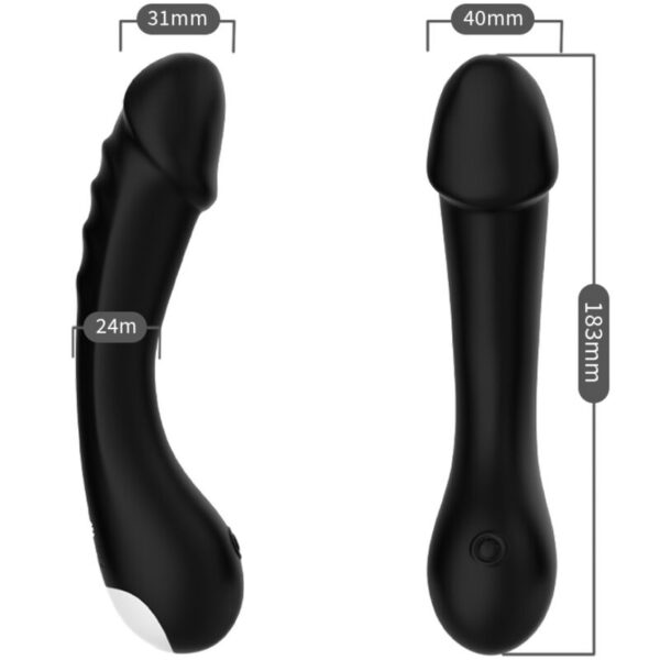 ARMONY - DILDO VIBRADOR PUNTO G SILICONA NEGRO - Imagen 3