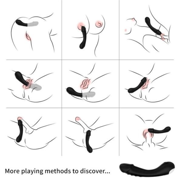 ARMONY - DILDO VIBRADOR PUNTO G SILICONA NEGRO - Imagen 2