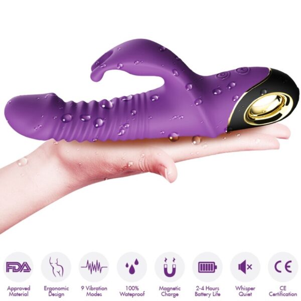 ARMONY - ZING DILDO VIBRADOR RABBIT VIOLETA - Imagen 4