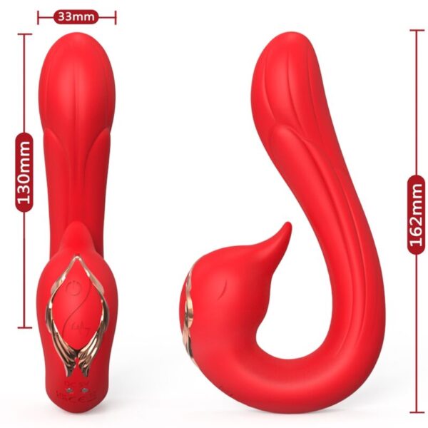 ARMONY - DELFIN VIBRADOR MULTIPOSICION  EFECTO CALOR ROJO - Imagen 2