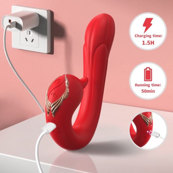 ARMONY - DELFIN VIBRADOR MULTIPOSICION  EFECTO CALOR ROJO - Imagen 4