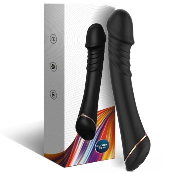 ARMONY - DILDO VIBRADOR SILICONA NEGRO - Imagen 4