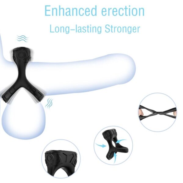 ARMONY - ANILLO VIBRADOR  MULTIPOSICIÓN NEGRO - Imagen 2