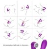 ARMONY - SECRETKISS ESTIMULADOR CON LENGUA CLITORIS  VIBRADOR CURVO VIOLETA - Imagen 4