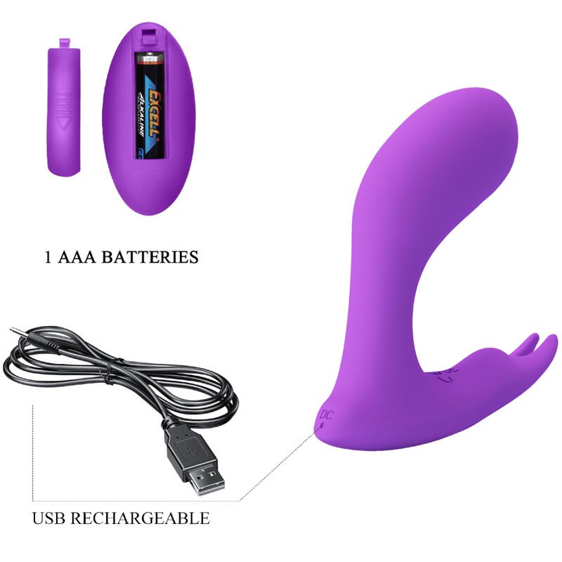 PRETTY LOVE - IDABELLE VIBRATION PULSATION CONTROL REMOTO VIOLETA - Imagen 5
