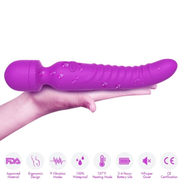 ARMONY - MISSION MASAJEADOR  VIBRADOR EFECTO CALOR VIOLETA - Imagen 3