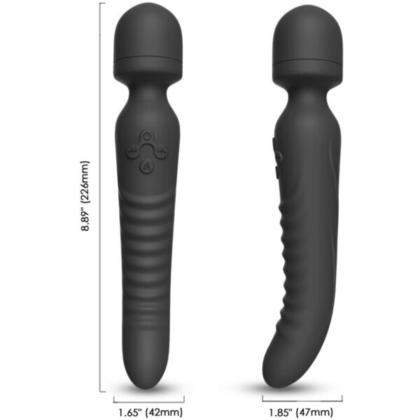 ARMONY - MISSION MASAJEADOR  VIBRADOR EFECTO CALOR NEGRO - Imagen 2
