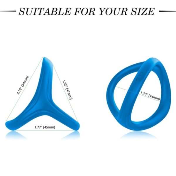 ARMONY - TRESOR ANILLO DOBLE SILICONA AZUL - Imagen 2