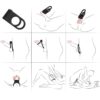 ARMONY - TWINS ANILLO DOBLE VIBRADOR PAREJAS NEGRO - Imagen 2