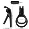 ARMONY - TRAVELER ANILLO DOBLE VIBRADOR PAREJA RABBIT NEGRO - Imagen 3