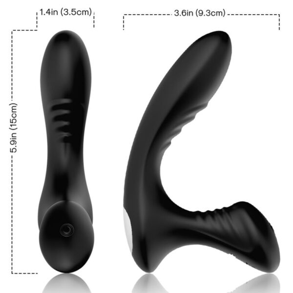 ARMONY - STORM VIBRADOR ANAL PROSTATA  PLUG CONTROL REMOTO NEGRO - Imagen 2