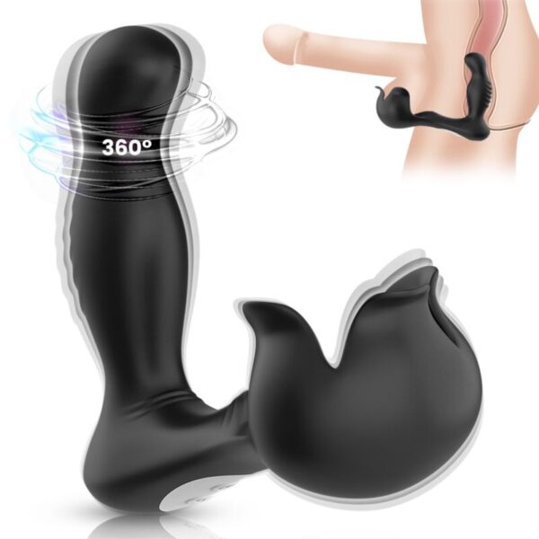 ARMONY - SURROUND VIBRADOR ANAL  ESTIMULADOR TESTÍCULOS CONTROL REMOTO NEGRO - Imagen 2