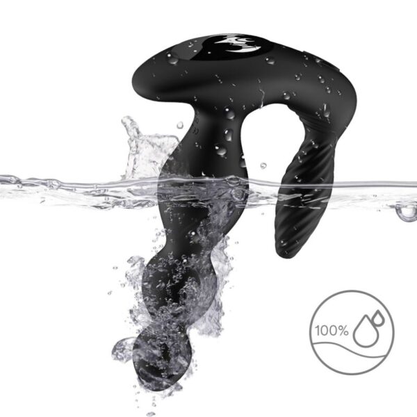 ARMONY - MANFUN VIBRADOR  ESTIMULADOR PLUG ANAL CONTROL REMOTO NEGRO - Imagen 3