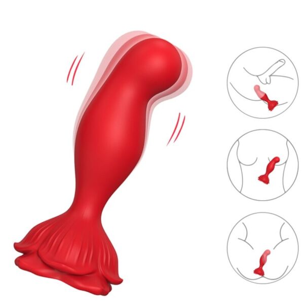 ARMONY - ROSA VIBRADOR  PLUG ANAL CONTROL REMOTO ROJO - Imagen 4