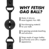FETISH SUBMISSIVE BONDAGE - MORDAZA DE BOLA DE SILICONA TRANSPIRABLE - Imagen 4