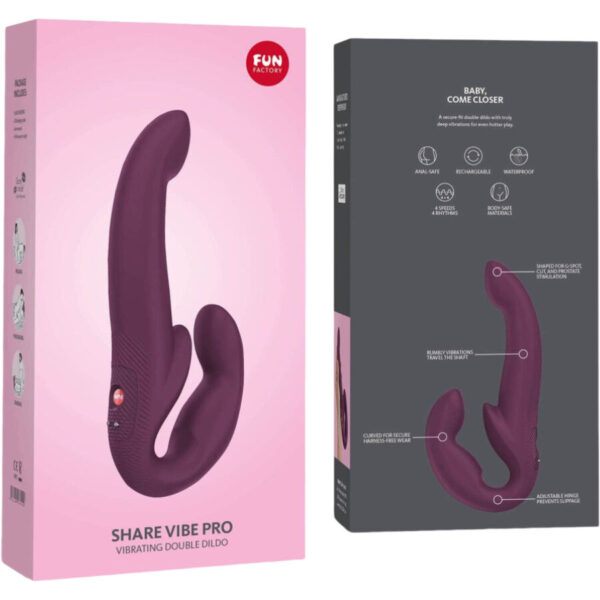 FUN FACTORY - SHARE VIBE PRO VIBRADOR DOBLE GRANATE - Imagen 3