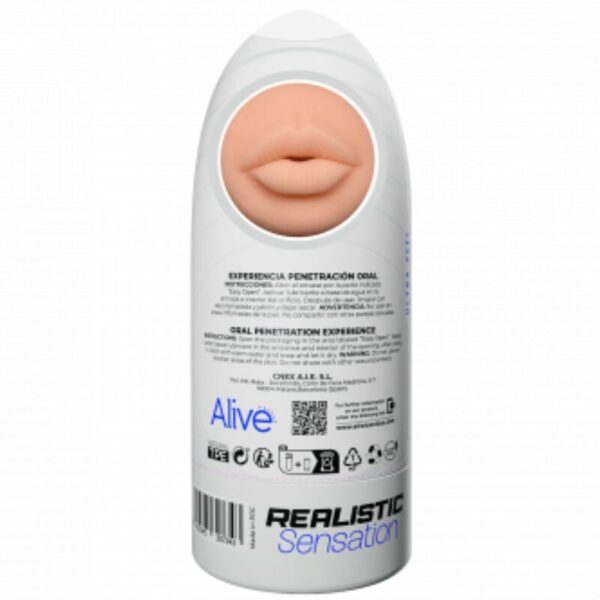 ALIVE - FLEX MASTURBADOR MASCULINO BOCA TALLA M - Imagen 3