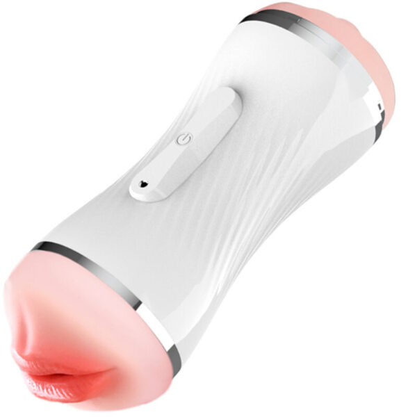 ARMONY - MASTURBADOR VIBRADOR DOBLE VAGINA  BOCA BLANCO - Imagen 3