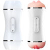 ARMONY - MASTURBADOR VIBRADOR DOBLE VAGINA  BOCA BLANCO - Imagen 2