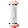 ARMONY - MASTURBADOR VIBRADOR DOBLE VAGINA  BOCA BLANCO