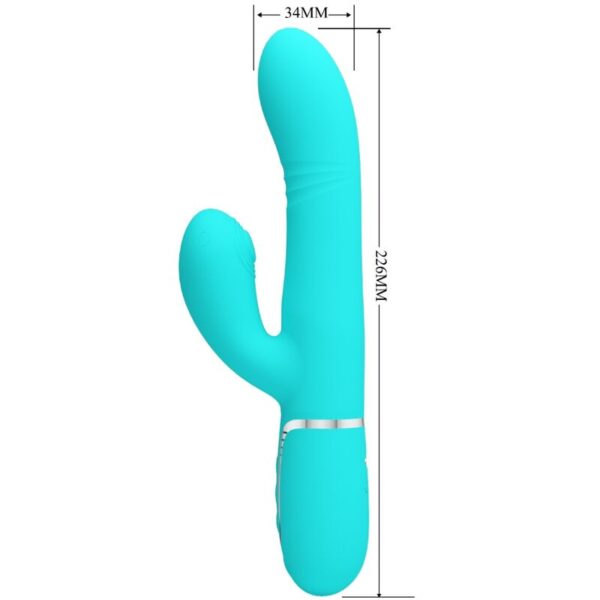 PRETTY LOVE - VIBRADOR PUNTO G MULTIFUNCIÓN VERDE AGUA - Imagen 2