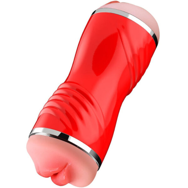 ARMONY - MASTURBADOR DOBLE VAGINA  BOCA ROJO - Imagen 2