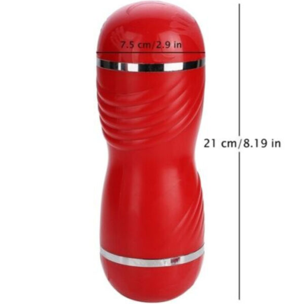 ARMONY - MASTURBADOR DOBLE VAGINA  BOCA ROJO - Imagen 4