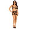 LEG AVENUE - SET SUJETADOR  ARNÉS DE LIGA REJILLA - Imagen 5