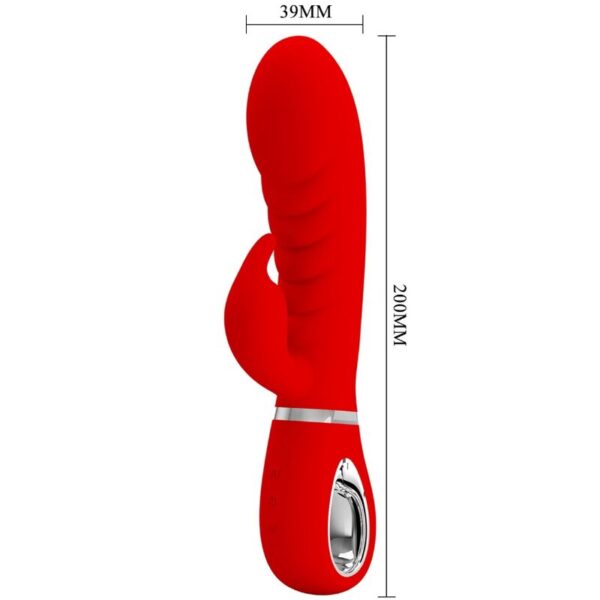 PRETTY LOVE - PRESCOTT VIBRADOR PUNTO G MULTIFUNCIÓN ROJO - Imagen 5