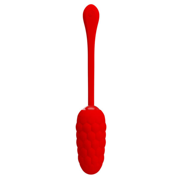 PRETTY LOVE - HUEVO VIBRADOR CON TEXTURA MARINA RECARGABLE ROJO - Imagen 5